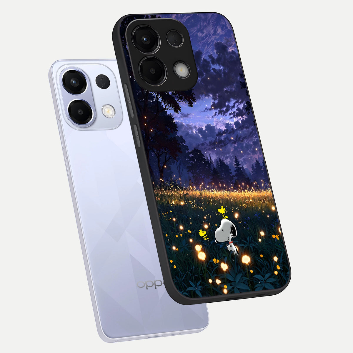  Firefly Meadow Magic phone case For Oppo K13 5G showing premium glass back cover with detailed artwork
