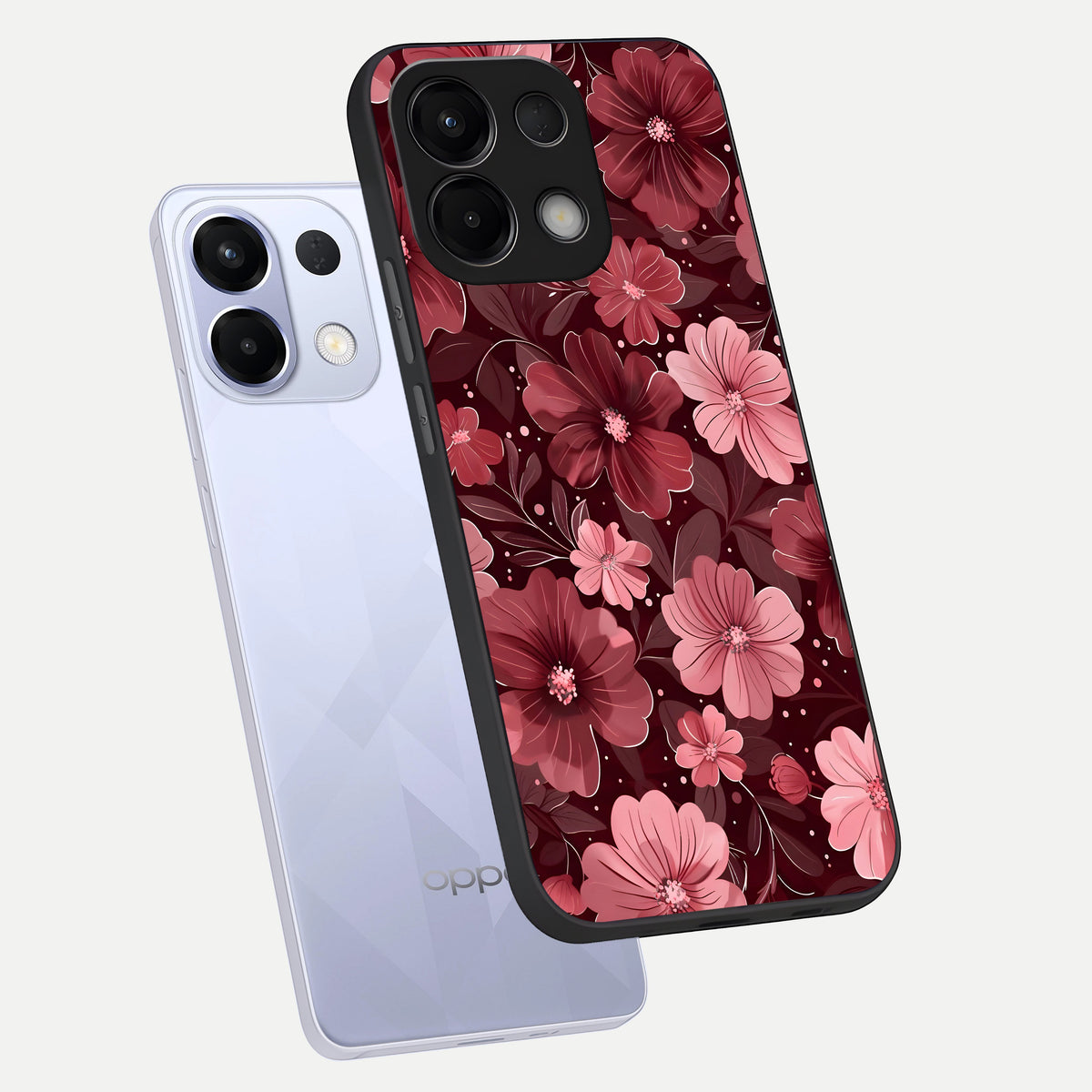  Flower Blush Bloom phone case For Oppo K13 5G showing premium glass back cover with detailed artwork