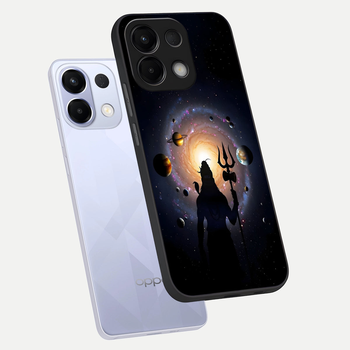  Galactic Shiva Vision phone case For Oppo K13 5G showing premium glass back cover with detailed artwork