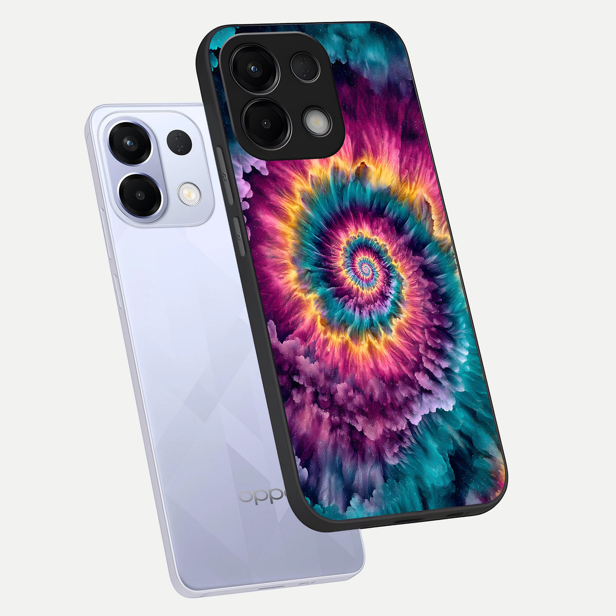  Galactic Spiral Burst phone case For Oppo K13 5G showing premium glass back cover with detailed artwork