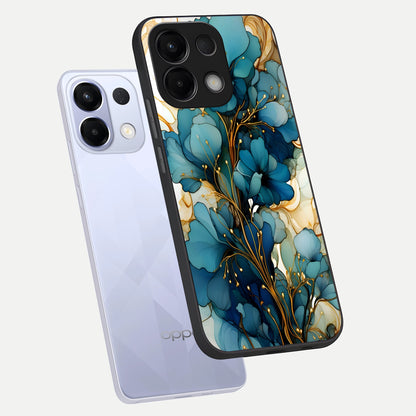  Golden Bloom Symphony phone case For Oppo K13 5G showing premium glass back cover with detailed artwork