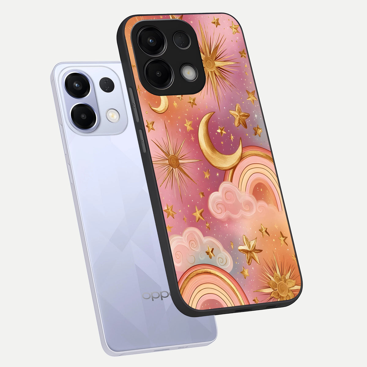  Golden Celestial Dreams phone case For Oppo K13 5G showing premium glass back cover with detailed artwork