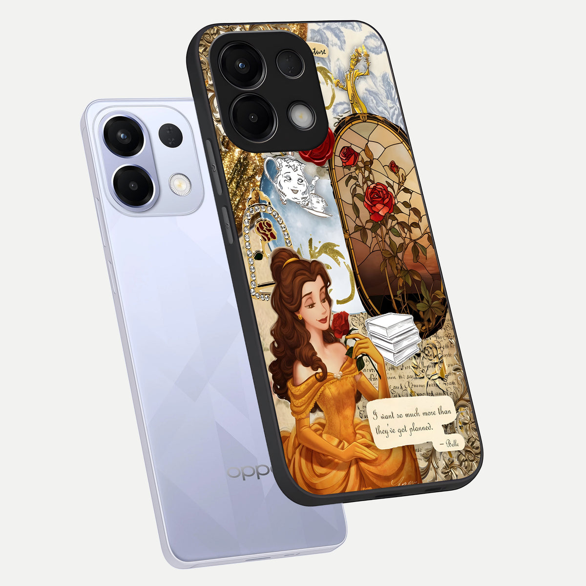  Golden Dream Belle phone case For Oppo K13 5G showing premium glass back cover with detailed artwork