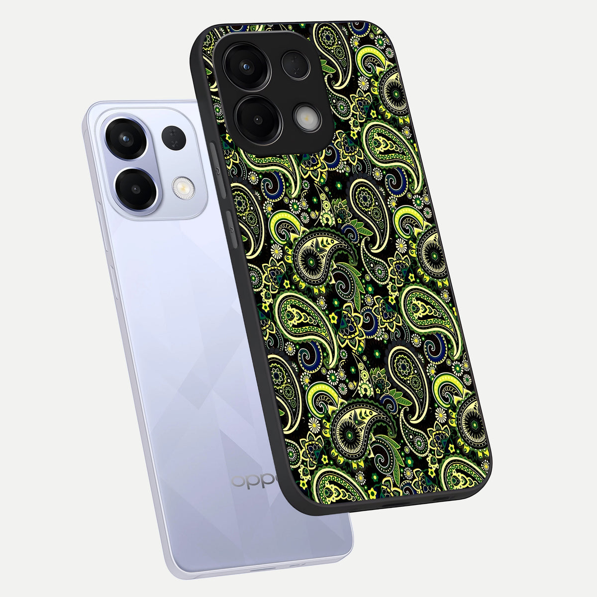  Green Lemon phone case For Oppo K13 5G showing premium glass back cover with detailed artwork