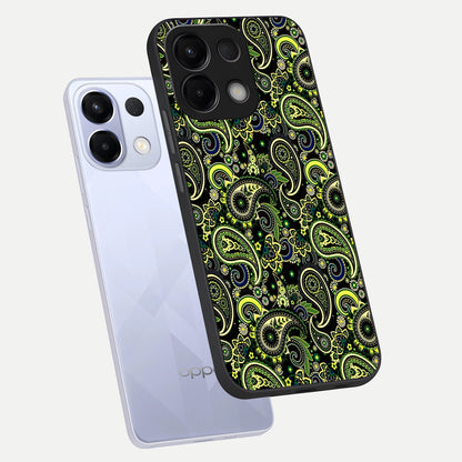  Green Lemon phone case For Oppo K13 5G showing premium glass back cover with detailed artwork