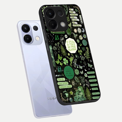  Green Mandala Pattern phone case For Oppo K13 5G showing premium glass back cover with detailed artwork