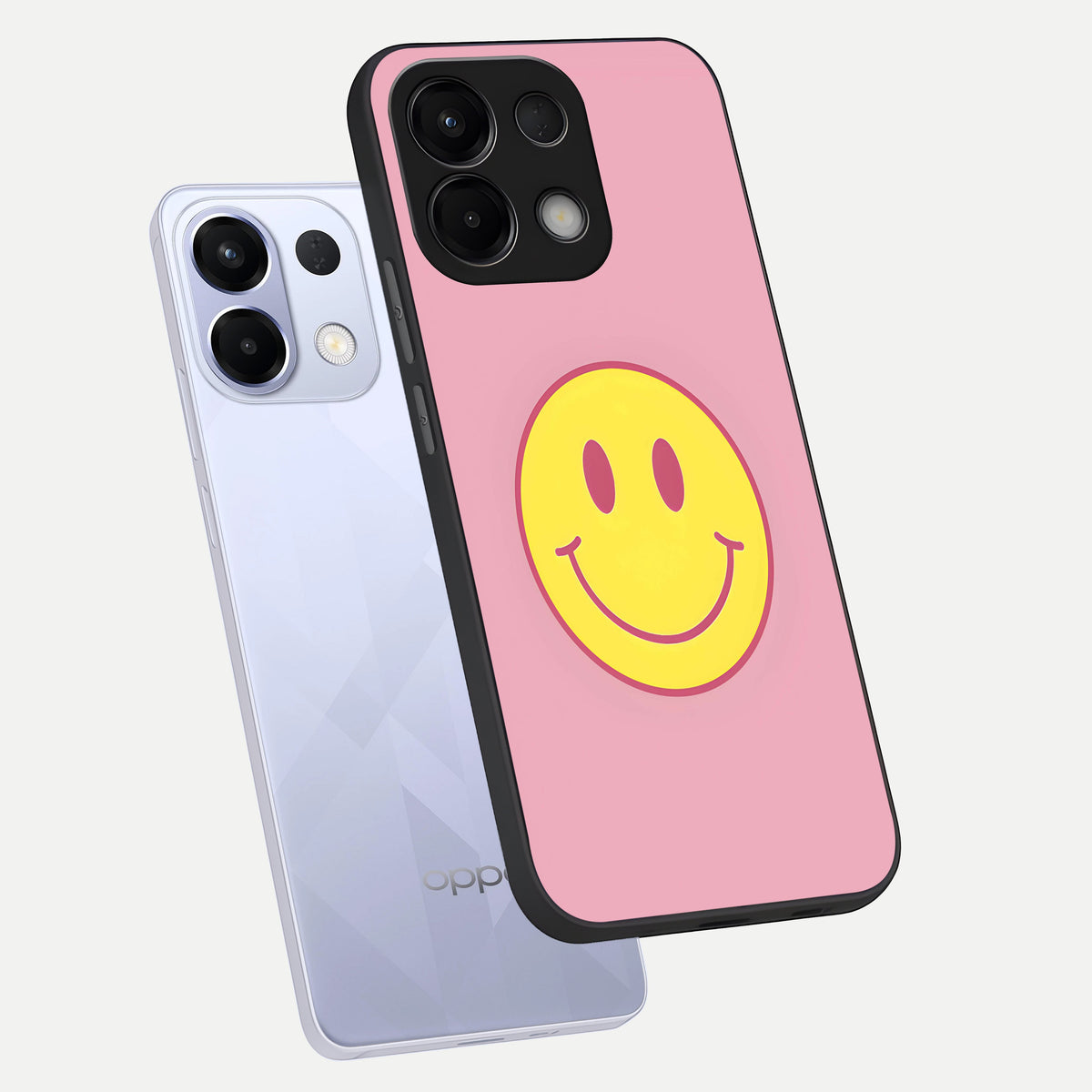  Happy Pink Mood phone case For Oppo K13 5G showing premium glass back cover with detailed artwork