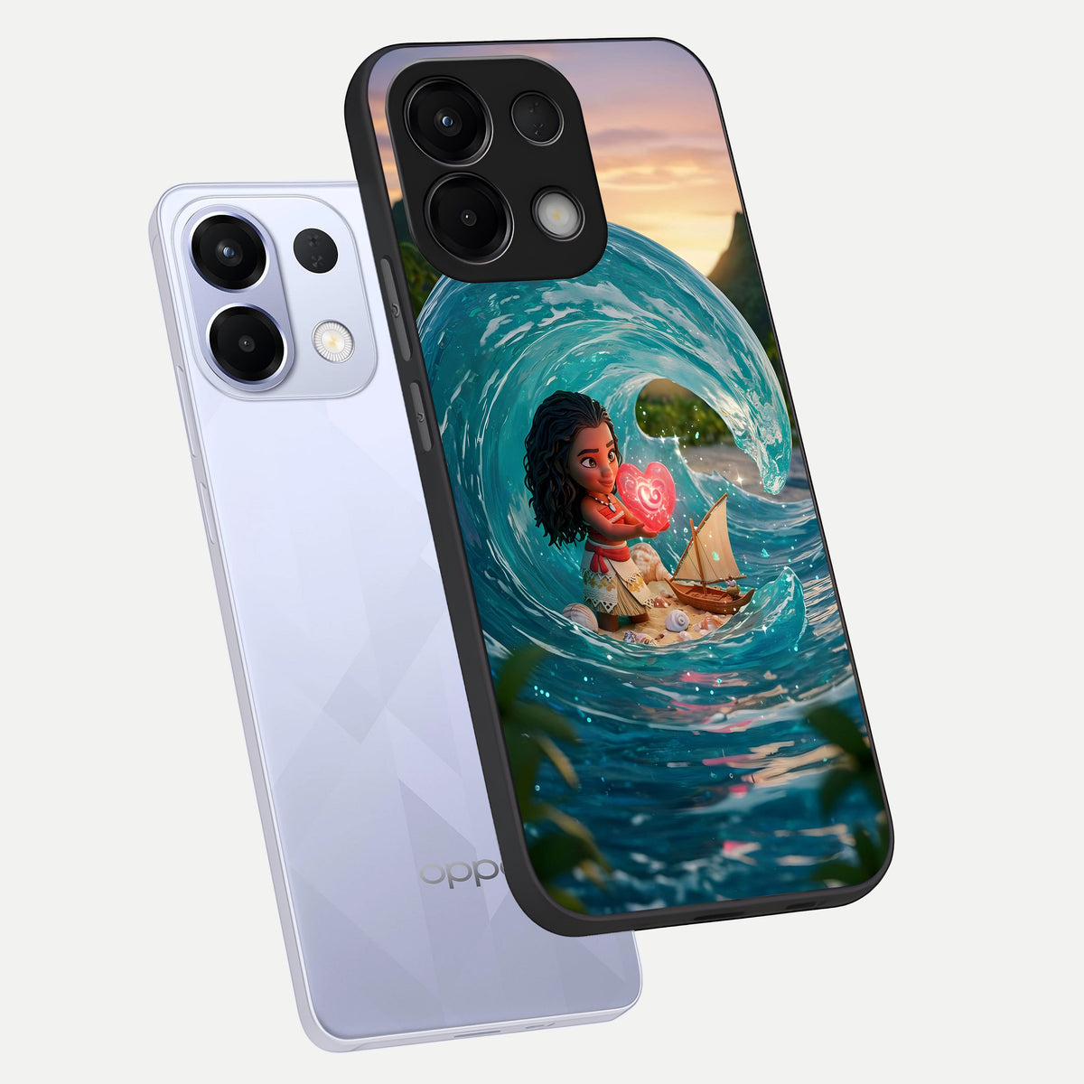  Heart of Ocean phone case For Oppo K13 5G showing premium glass back cover with detailed artwork
