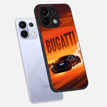  Inferno Bugatti Storm phone case For Oppo K13 5G showing premium glass back cover with detailed artwork