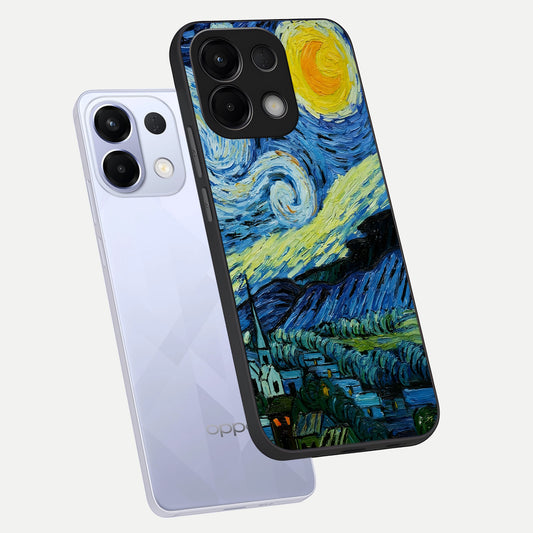  Inspired Van Gogh Art phone case For Oppo K13 5G showing premium glass back cover with detailed artwork