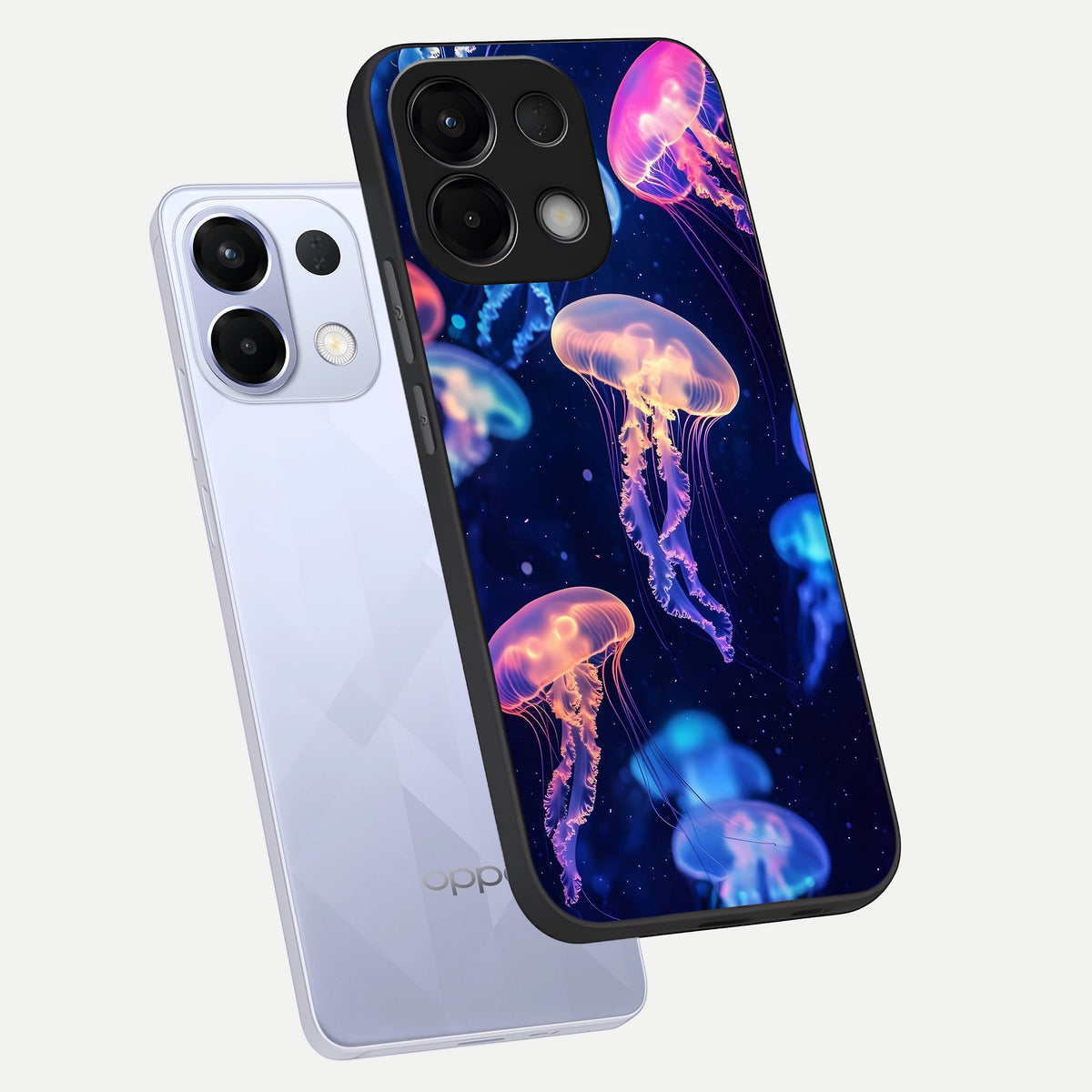  Jellyfish Pattern phone case For Oppo K13 5G showing premium glass back cover with detailed artwork