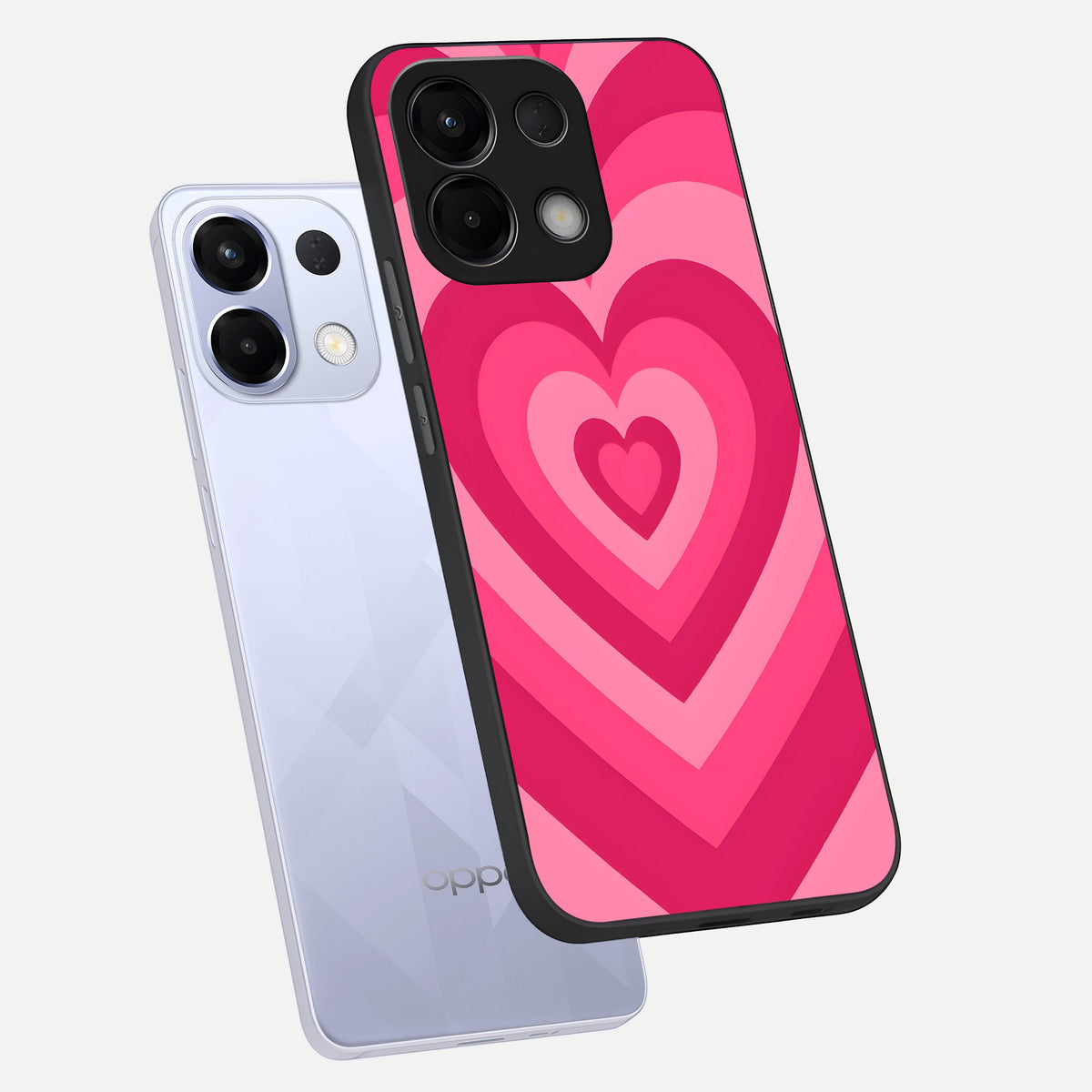  Layered Love Hearts phone case For Oppo K13 5G showing premium glass back cover with detailed artwork