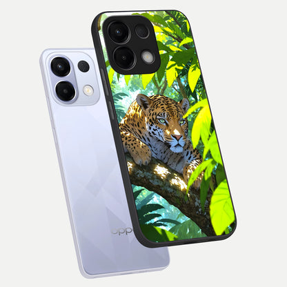  Leopard in Jungle phone case For Oppo K13 5G showing premium glass back cover with detailed artwork