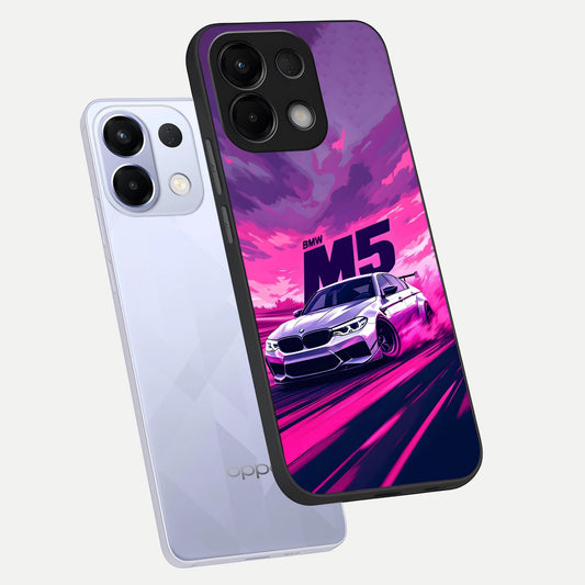  MS Neon Car phone case For Oppo K13 5G showing premium glass back cover with detailed artwork
