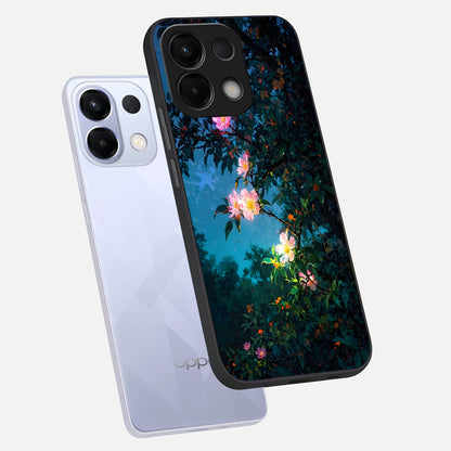  Midnight Bloom Glow phone case For Oppo K13 5G showing premium glass back cover with detailed artwork