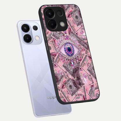  Money Eye Luxe phone case For Oppo K13 5G showing premium glass back cover with detailed artwork