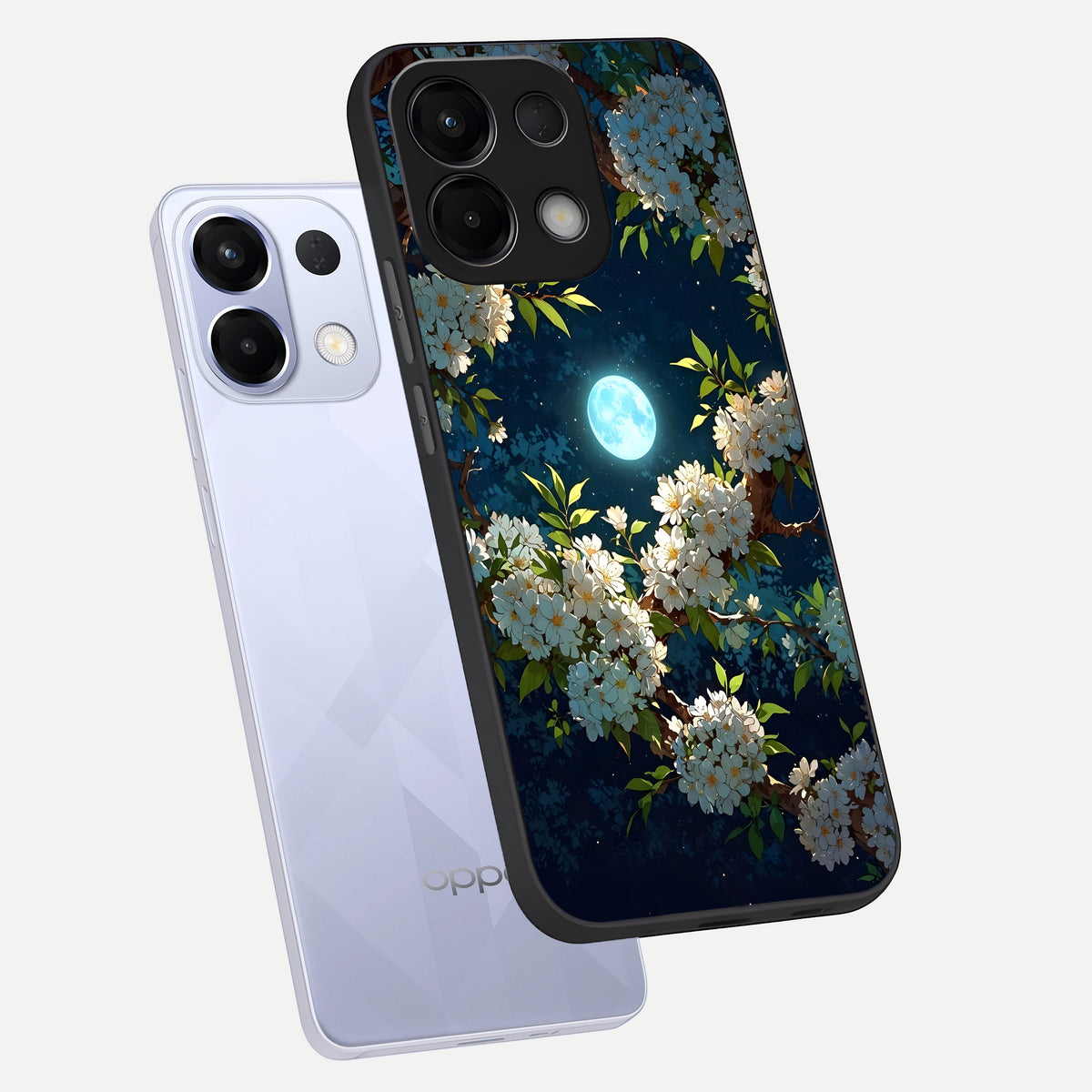  Moonlit Blossom Dream phone case For Oppo K13 5G showing premium glass back cover with detailed artwork