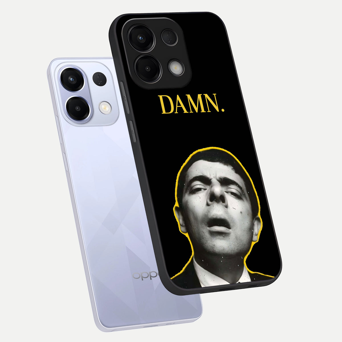  Mr Bean Damn phone case For Oppo K13 5G showing premium glass back cover with detailed artwork