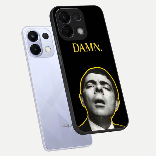  Mr Bean Damn phone case For Oppo K13 5G showing premium glass back cover with detailed artwork