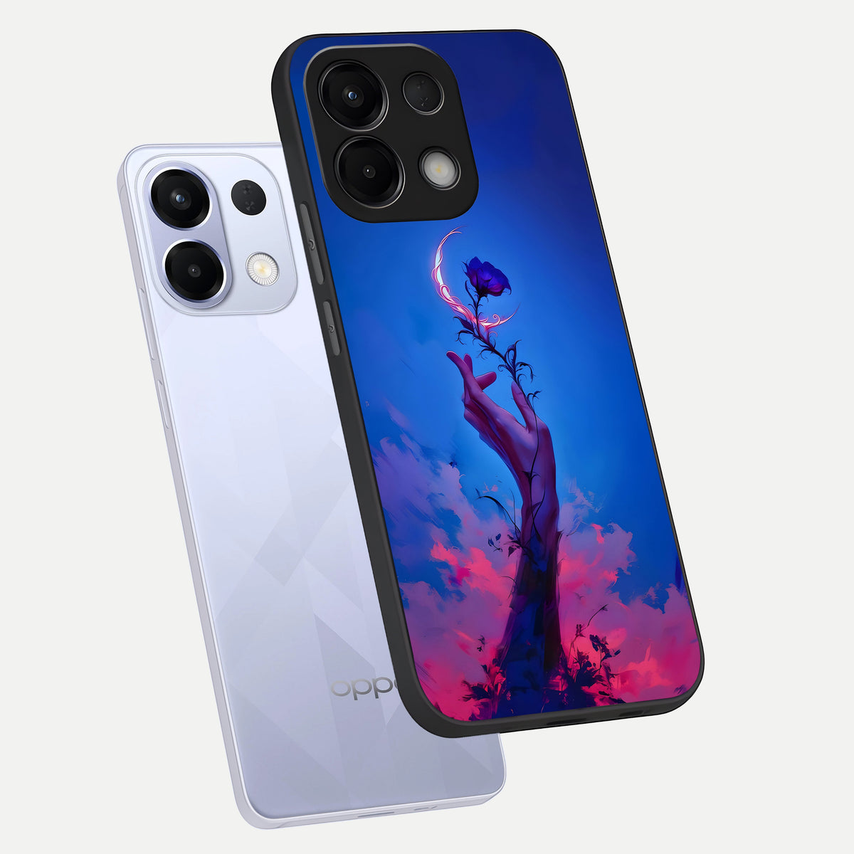 Mystic Hand phone case For Oppo K13 5G showing premium glass back cover with detailed artwork