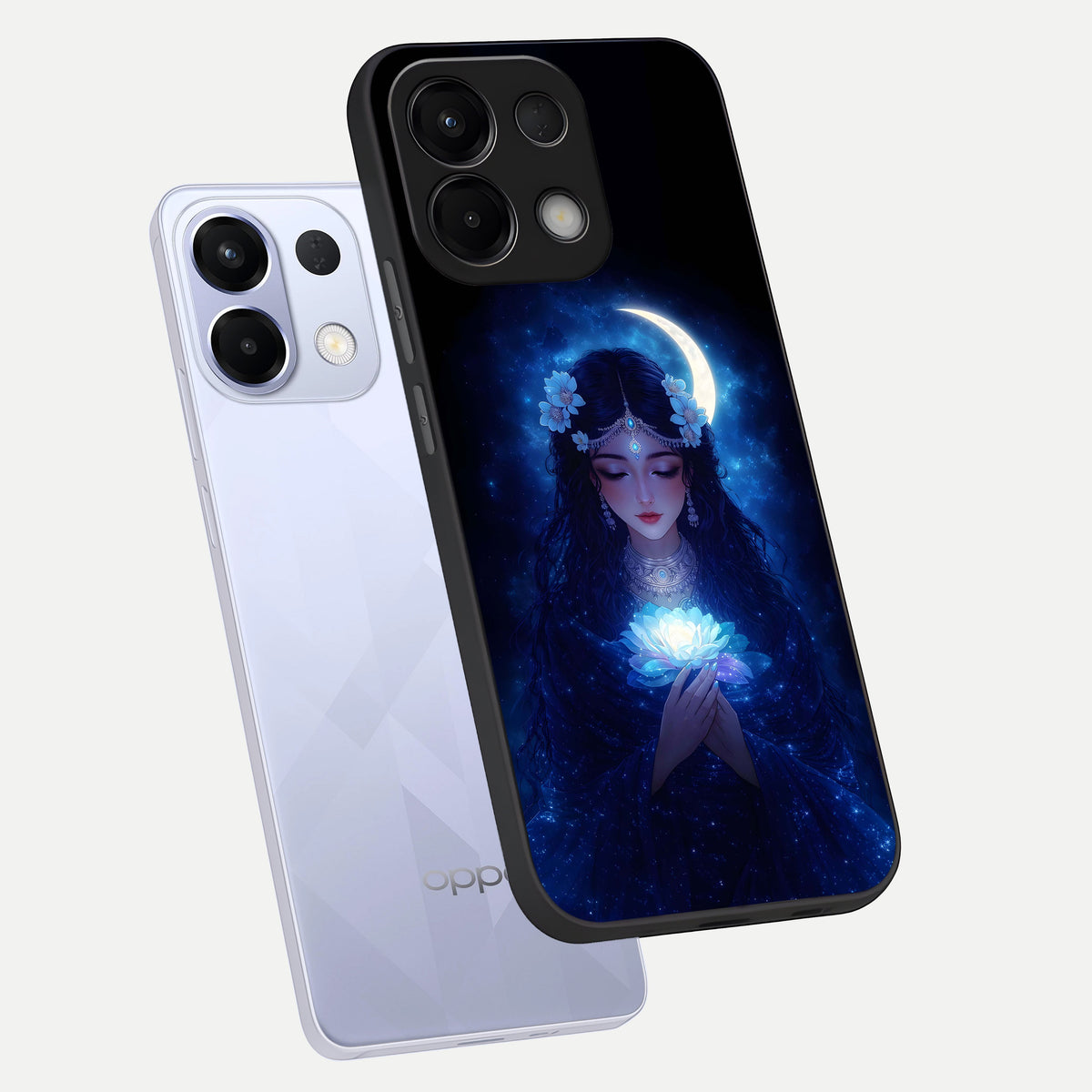  Mystic Moon Queen phone case For Oppo K13 5G showing premium glass back cover with detailed artwork