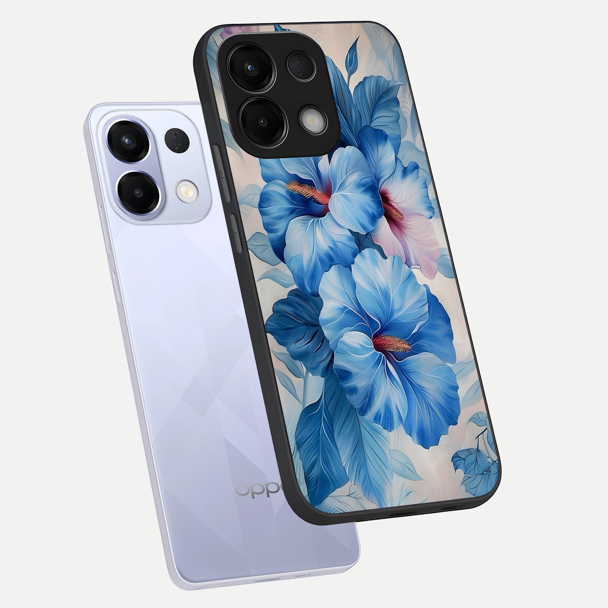  Ocean Hibiscus Grace phone case For Oppo K13 5G showing premium glass back cover with detailed artwork
