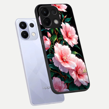  Peach Flower phone case For Oppo K13 5G showing premium glass back cover with detailed artwork