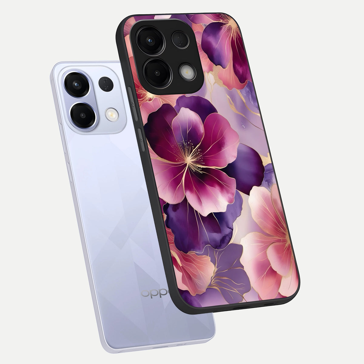  Pink Bouquet Florals phone case For Oppo K13 5G showing premium glass back cover with detailed artwork