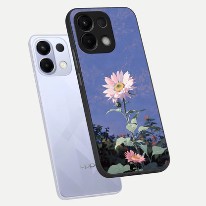  Pink Shells Outline phone case For Oppo K13 5G showing premium glass back cover with detailed artwork