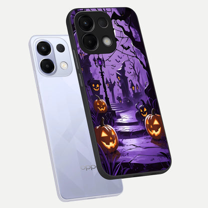  Pumpkin Patch Halloween phone case For Oppo K13 5G showing premium glass back cover with detailed artwork