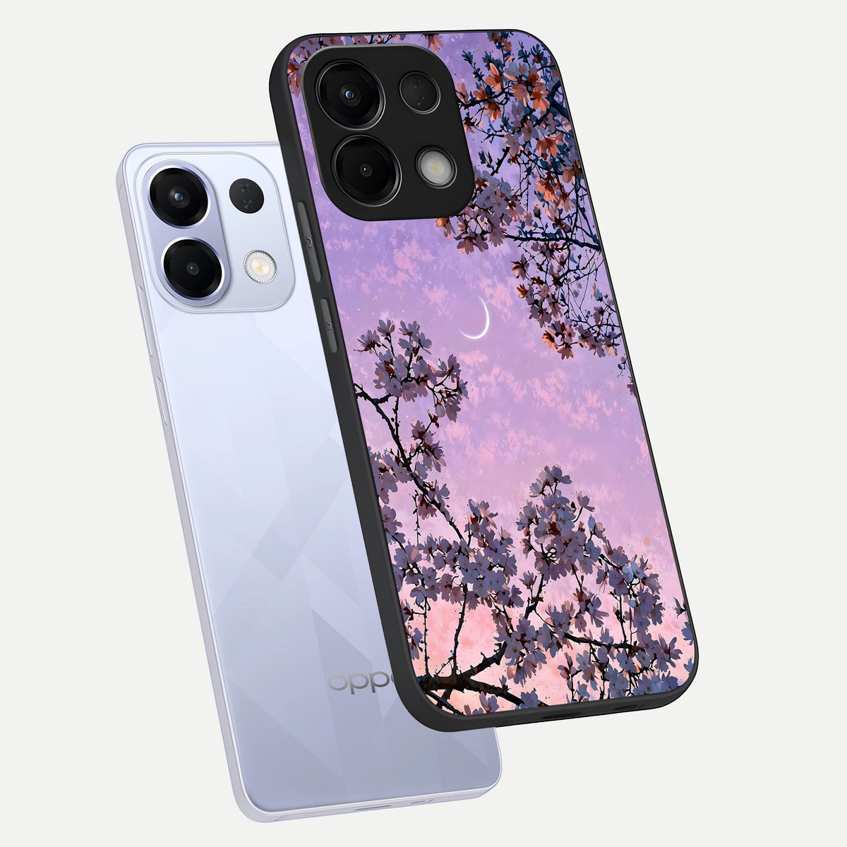 Purple Serenity Moon phone case For Oppo K13 5G showing premium glass back cover with detailed artwork