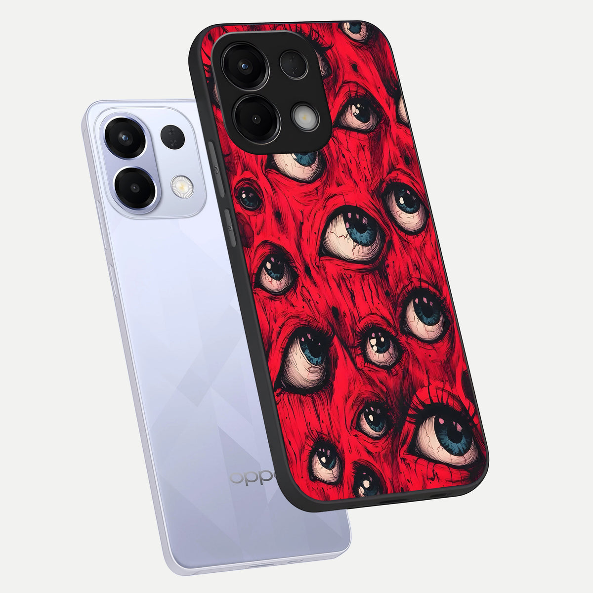  Red Eyes Pattern phone case For Oppo K13 5G showing premium glass back cover with detailed artwork
