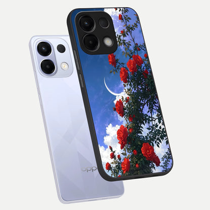  Rose Drift Flowers phone case For Oppo K13 5G showing premium glass back cover with detailed artwork