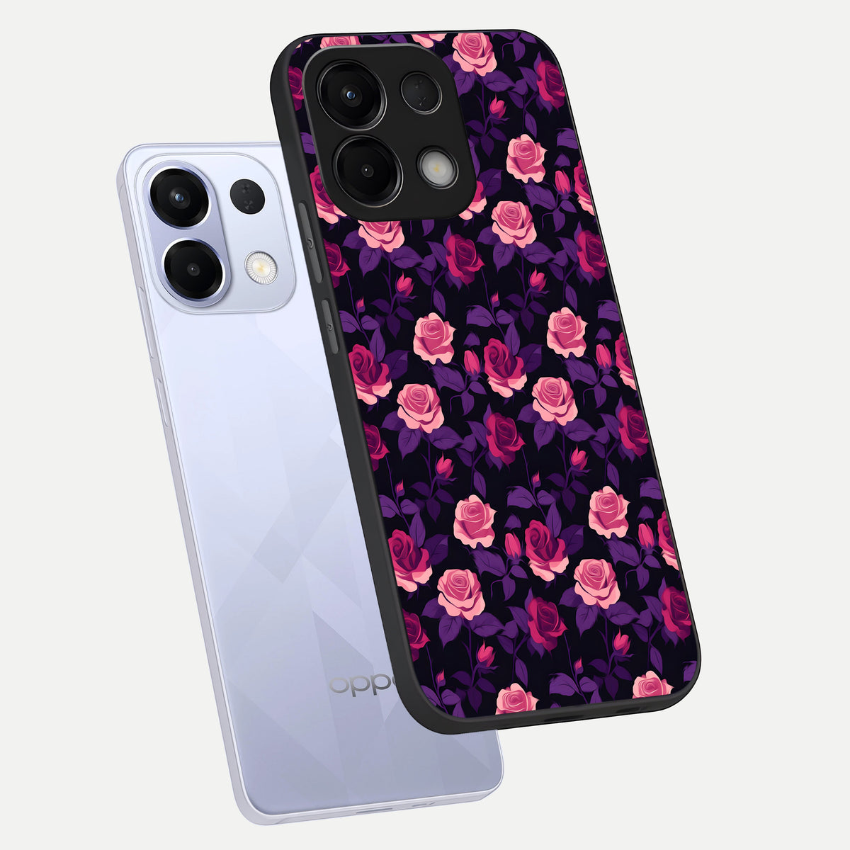  Rose Garden Twilight phone case For Oppo K13 5G showing premium glass back cover with detailed artwork