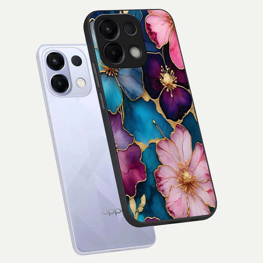 Sparkle Floral phone case For Oppo K13 5G showing premium glass back cover with detailed artwork