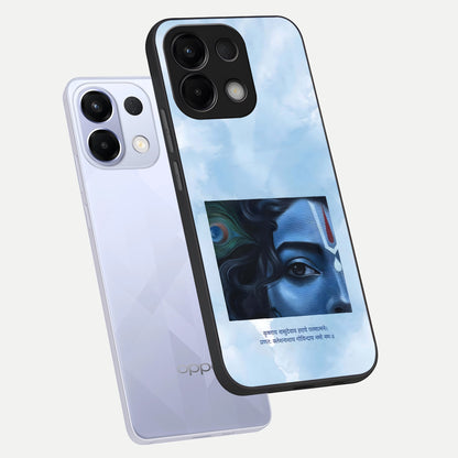  Spiritual Krishna phone case For Oppo K13 5G showing premium glass back cover with detailed artwork