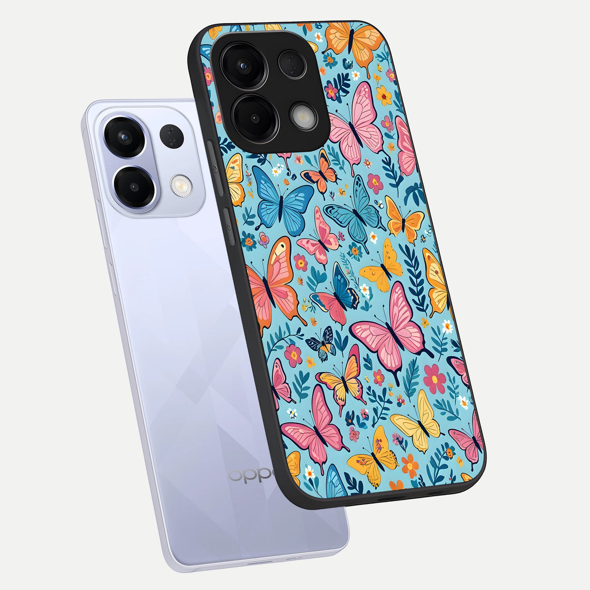  Spring Wing Garden phone case For Oppo K13 5G showing premium glass back cover with detailed artwork