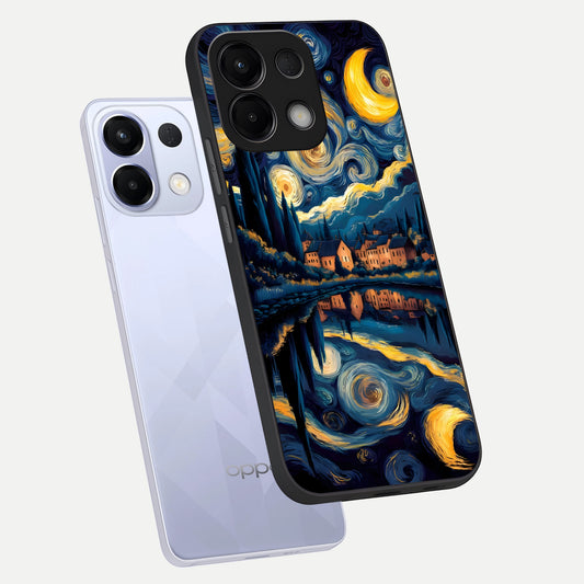  Starry Sky Serenity phone case For Oppo K13 5G showing premium glass back cover with detailed artwork