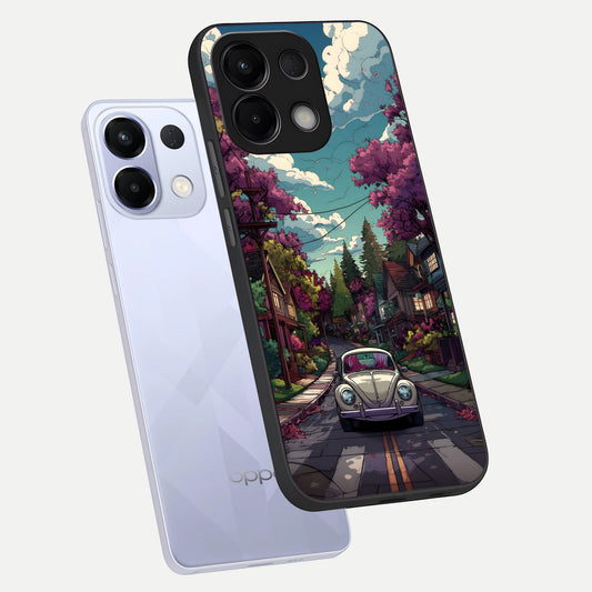  Vintage Street Drive phone case For Oppo K13 5G showing premium glass back cover with detailed artwork