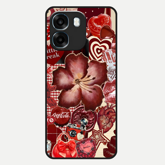  Aesthetic Little Freak Glass Case For Oppo K14 5G back cover – full design glossy printed glass finish