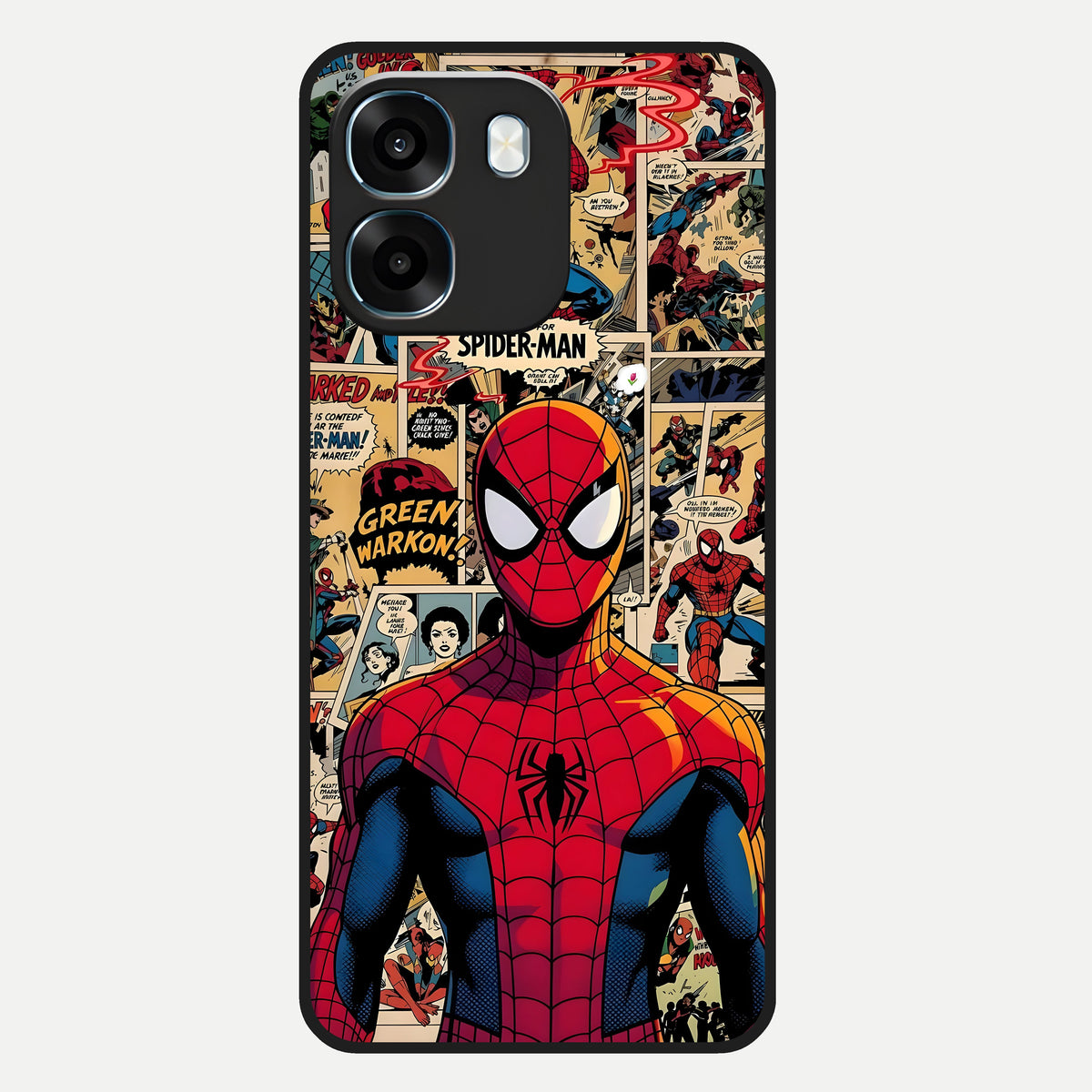  Aesthetic Spider Glass Case For Oppo K14 5G back cover – full design glossy printed glass finish