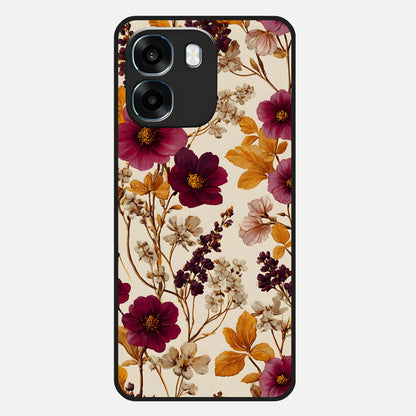  Autumn Wine Bloom Glass Case For Oppo K14 5G back cover – full design glossy printed glass finish