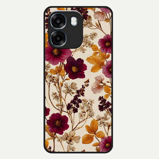  Autumn Wine Bloom Glass Case For Oppo K14 5G back cover – full design glossy printed glass finish