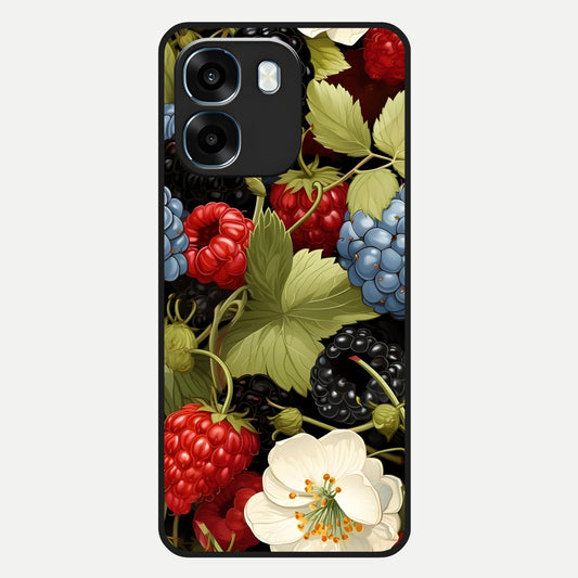  Berry Bloom Charm Glass Case For Oppo K14 5G back cover – full design glossy printed glass finish