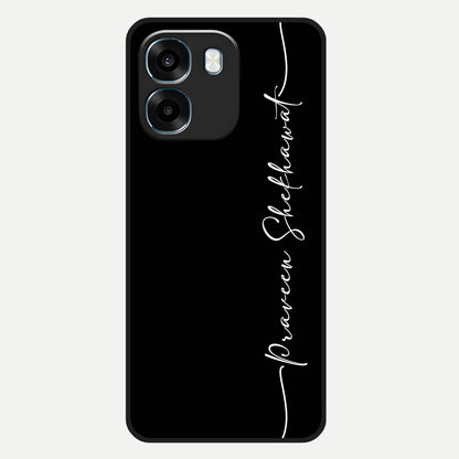  Black Tune Custom Name Glass Case For Oppo K14 5G back cover – full design glossy printed glass finish