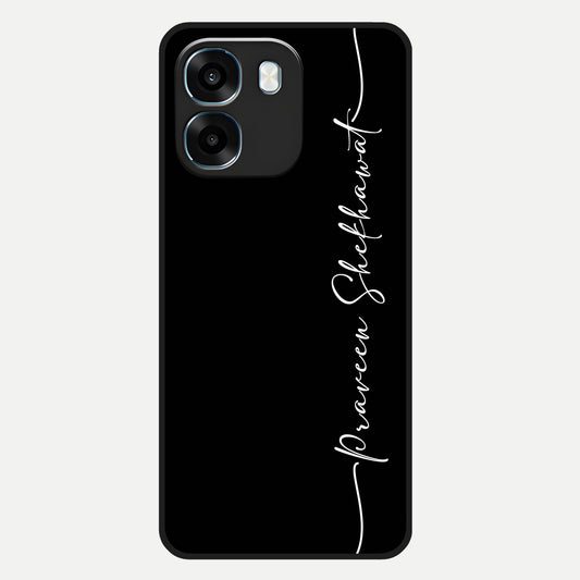  Black Tune Custom Name Glass Case For Oppo K14 5G back cover – full design glossy printed glass finish