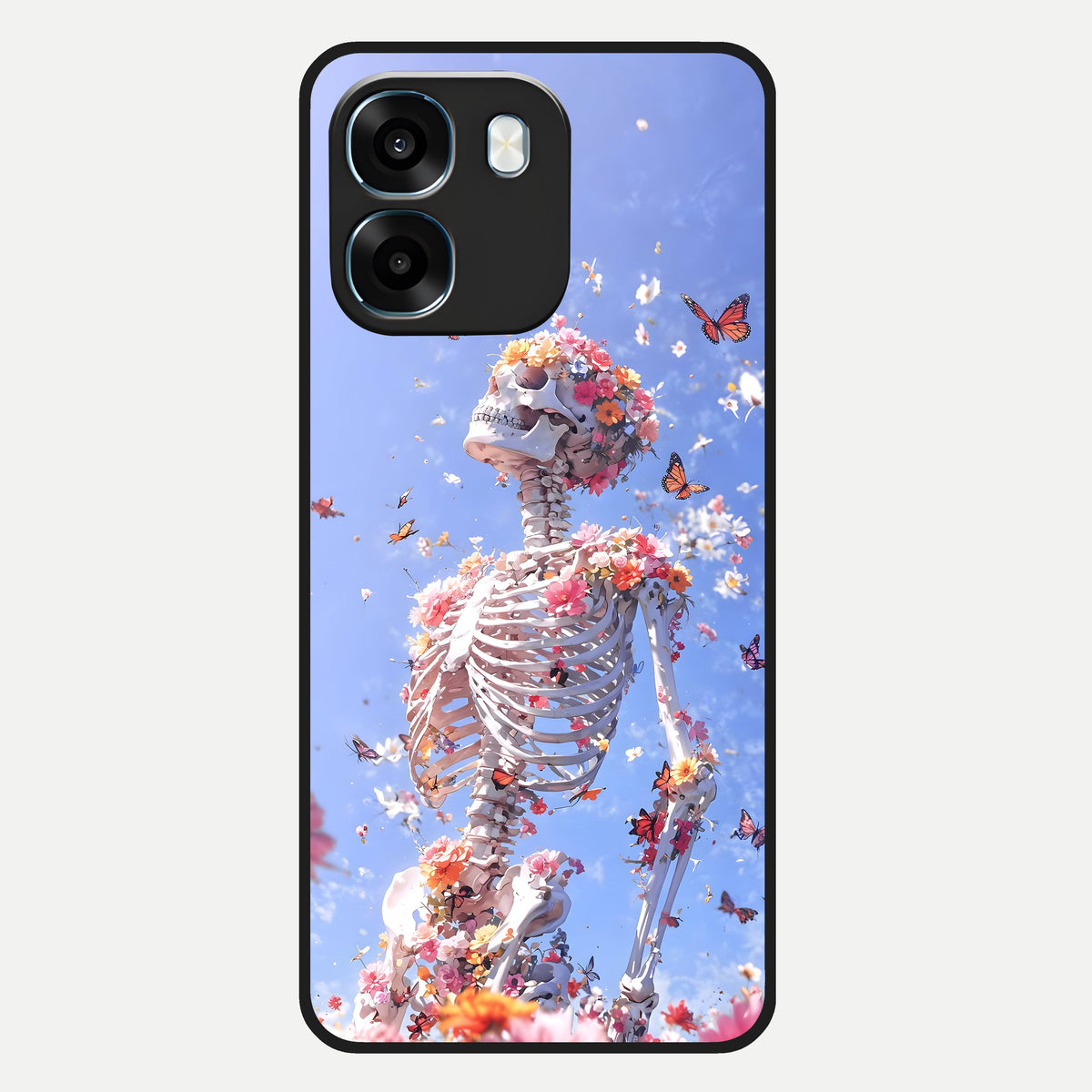  Bloom Beyond Bones Glass Case For Oppo K14 5G back cover – full design glossy printed glass finish