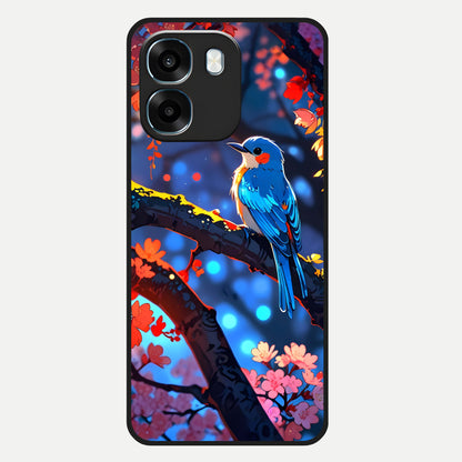  Blooming Water Drift Glass Case For Oppo K14 5G back cover – full design glossy printed glass finish
