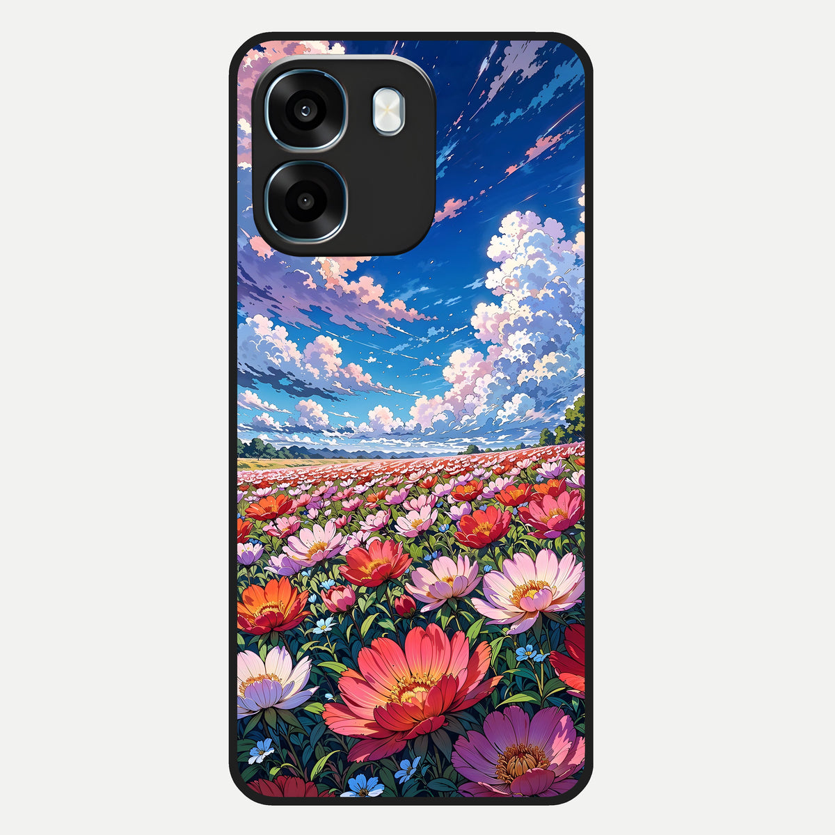  Blossom Sky Field Glass Case For Oppo K14 5G back cover – full design glossy printed glass finish