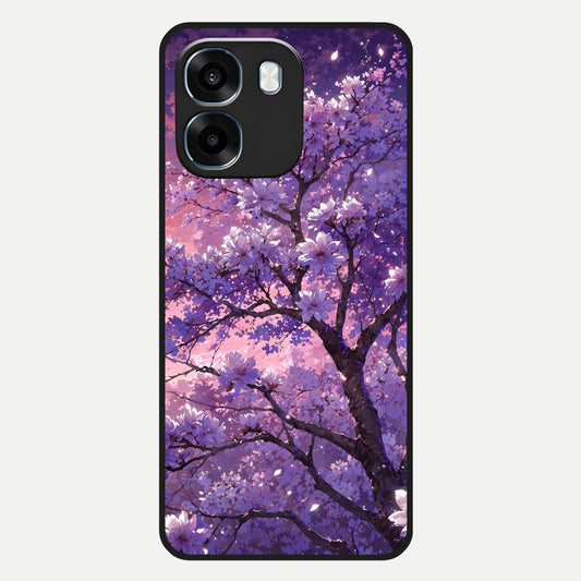  Blossom Tree Glass Case For Oppo K14 5G back cover – full design glossy printed glass finish